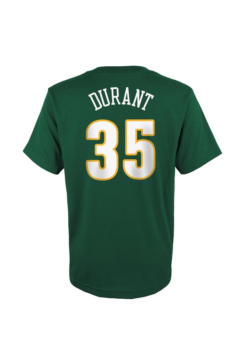 Youth Mitchell & Ness Kevin Durant Green Seattle SuperSonics Hardwood Classics Name & Number T-Shirt, Alternate, color, Green