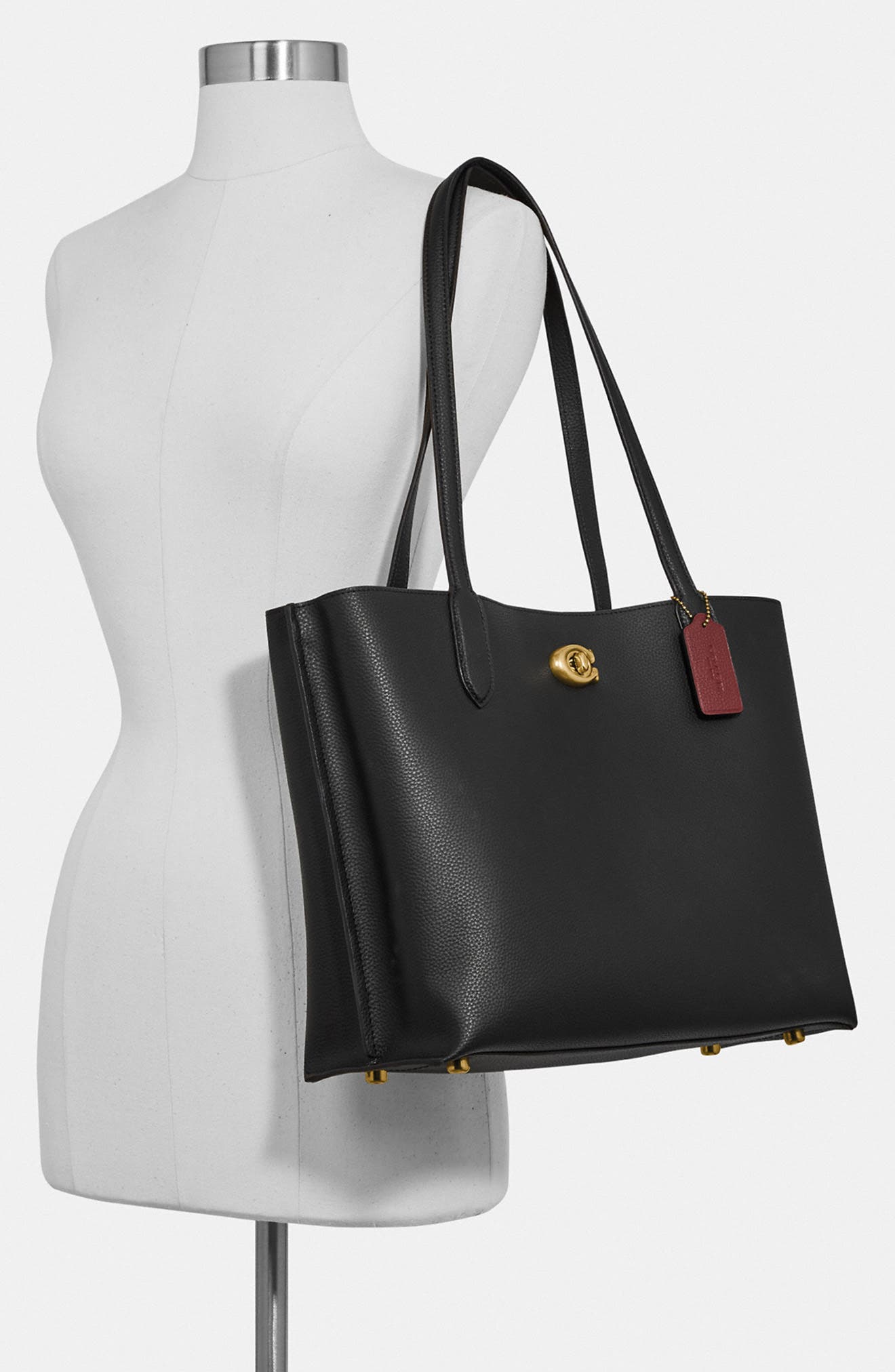 COACH Willow Leather Tote, Alternate, color, 