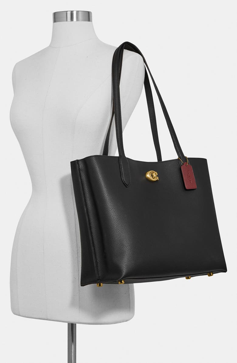 COACH Willow Leather Tote, Alternate, color,