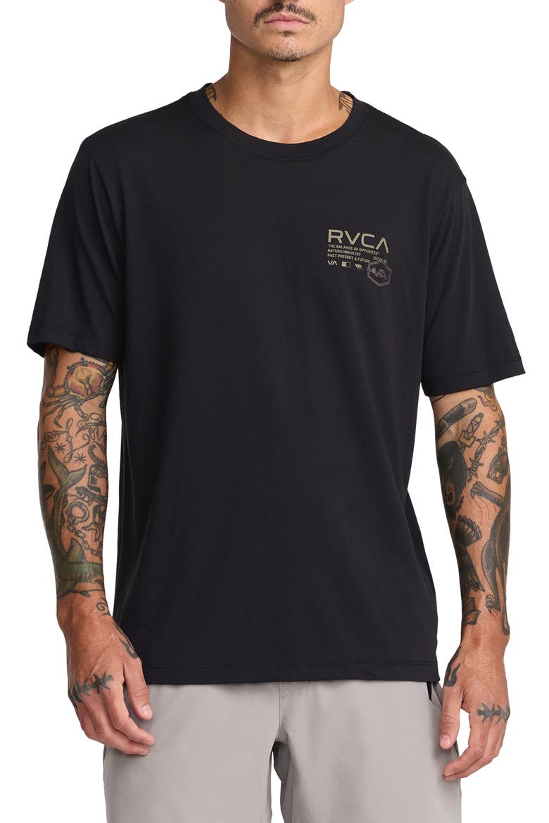 Hex Over Performance Graphic T-Shirt, Main, color, BLACK