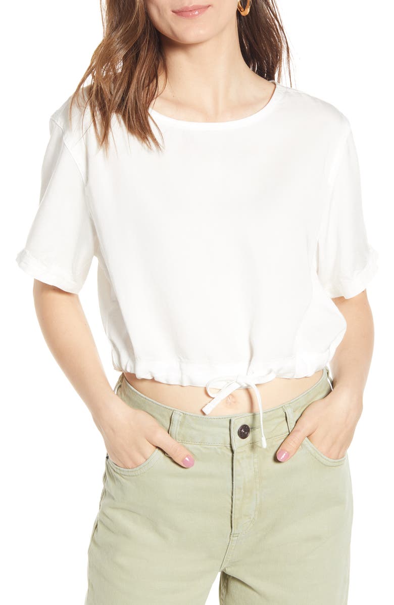 BDG Urban Outfitters Tie Hem Crop Top, Main, color, 