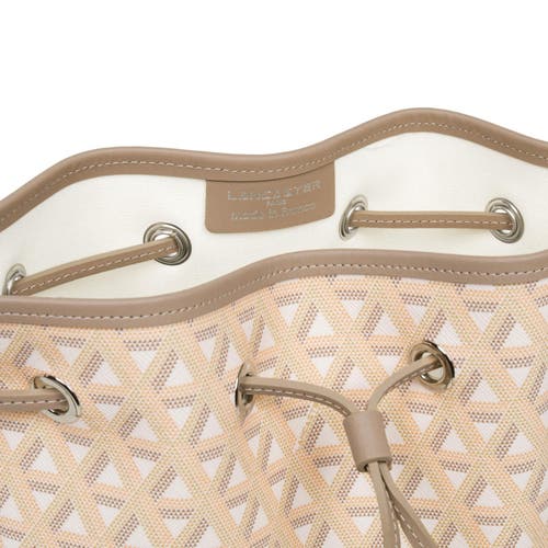 Lancaster Drawstring Bucket Bag Ikon In Beige