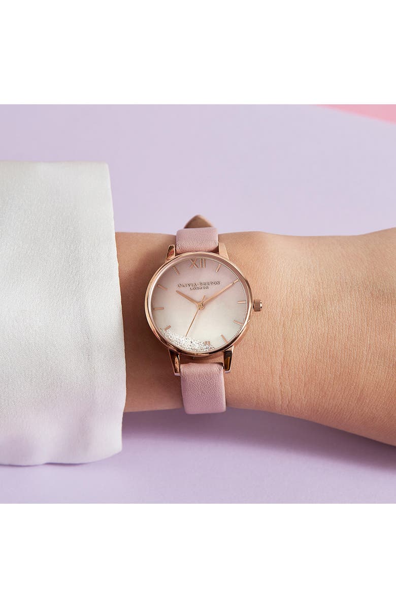 Olivia Burton Under the Sea Crystal Dial Leather Strap Watch  display picture 1
