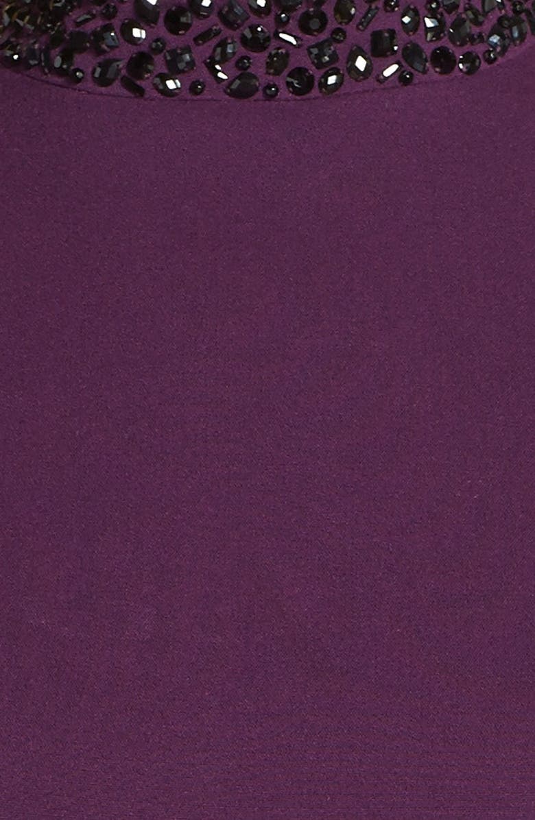 Vince Camuto Embellished Crepe Fit & Flare Dress, Alternate, color, 