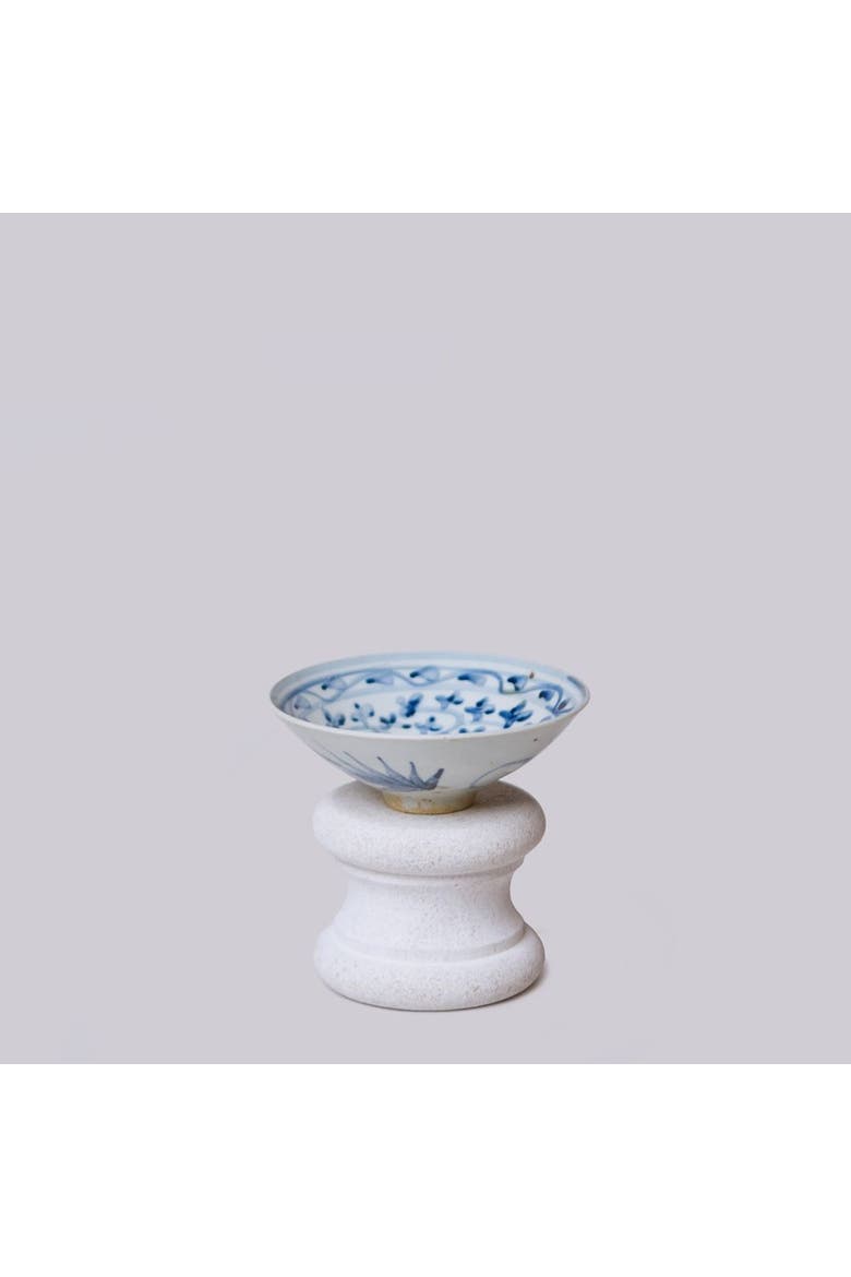 Small Porcelain Character Conical Bowl, Alternate, color, Blue and White