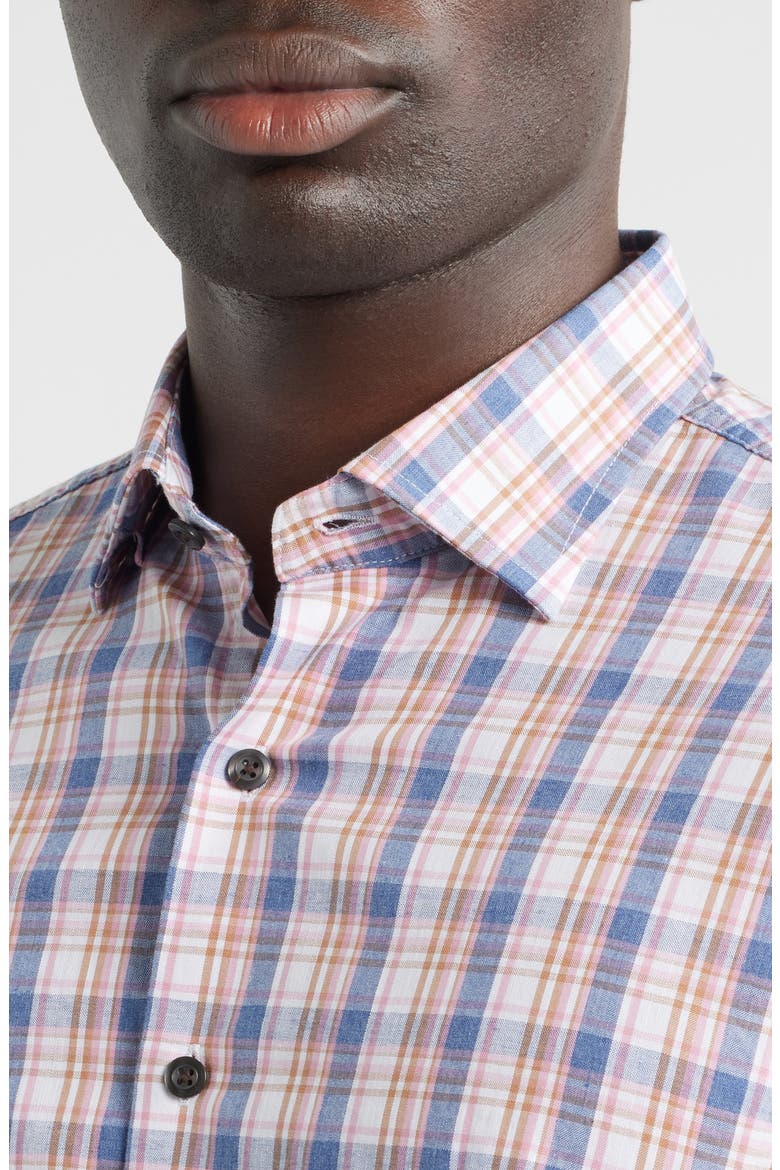 Jordi Plaid Button-Up Shirt, Alternate, color, LOLLIPOP