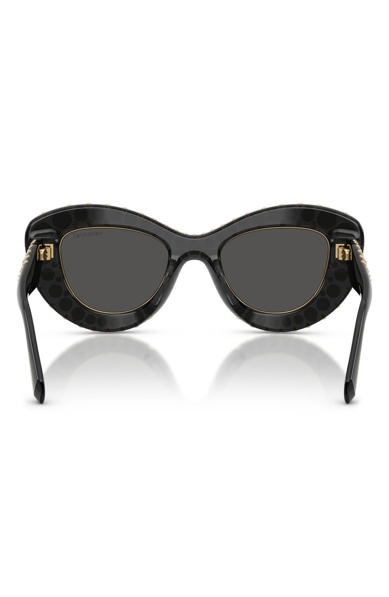 Swarovski 49mm Cat Eye Sunglasses, Alternate, color, Transparent Dark Grey / Grey