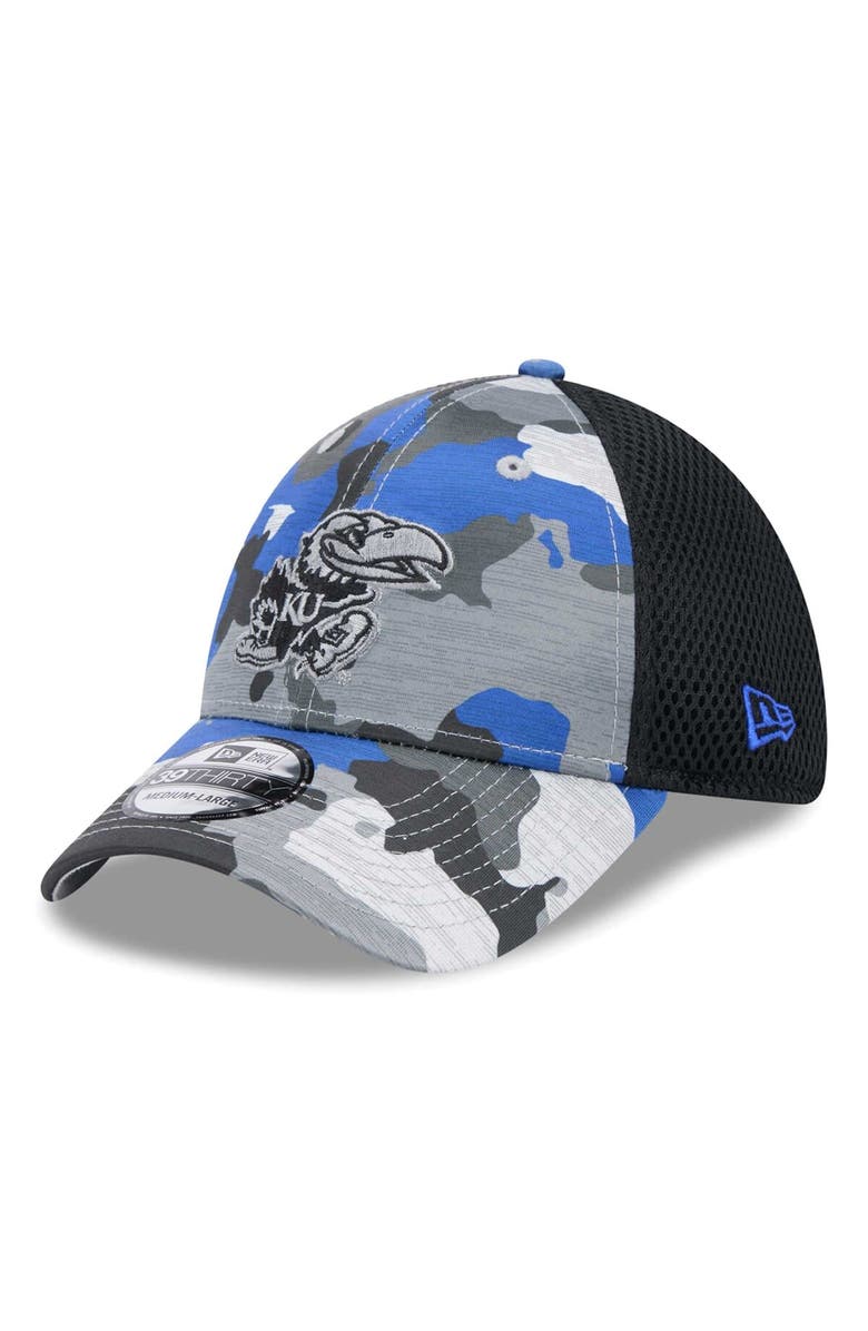 New Era Men's New Era Camo/Black Kansas Jayhawks Active 39THIRTY Flex Hat, Main, color,