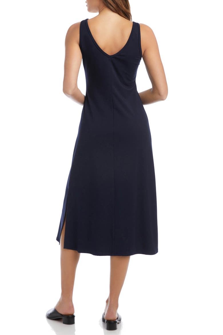 Brigitte Sleeveless Midi Dress, Alternate, color, NAVY