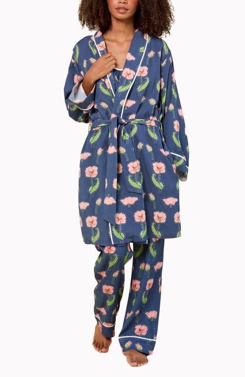 Rhinestone Flower Lounge Robe