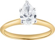 LuvMyJewelry Jana 14K Yellow Gold Pear Lab Grown Diamond Solitaire Engagement Ring - 1 Ct