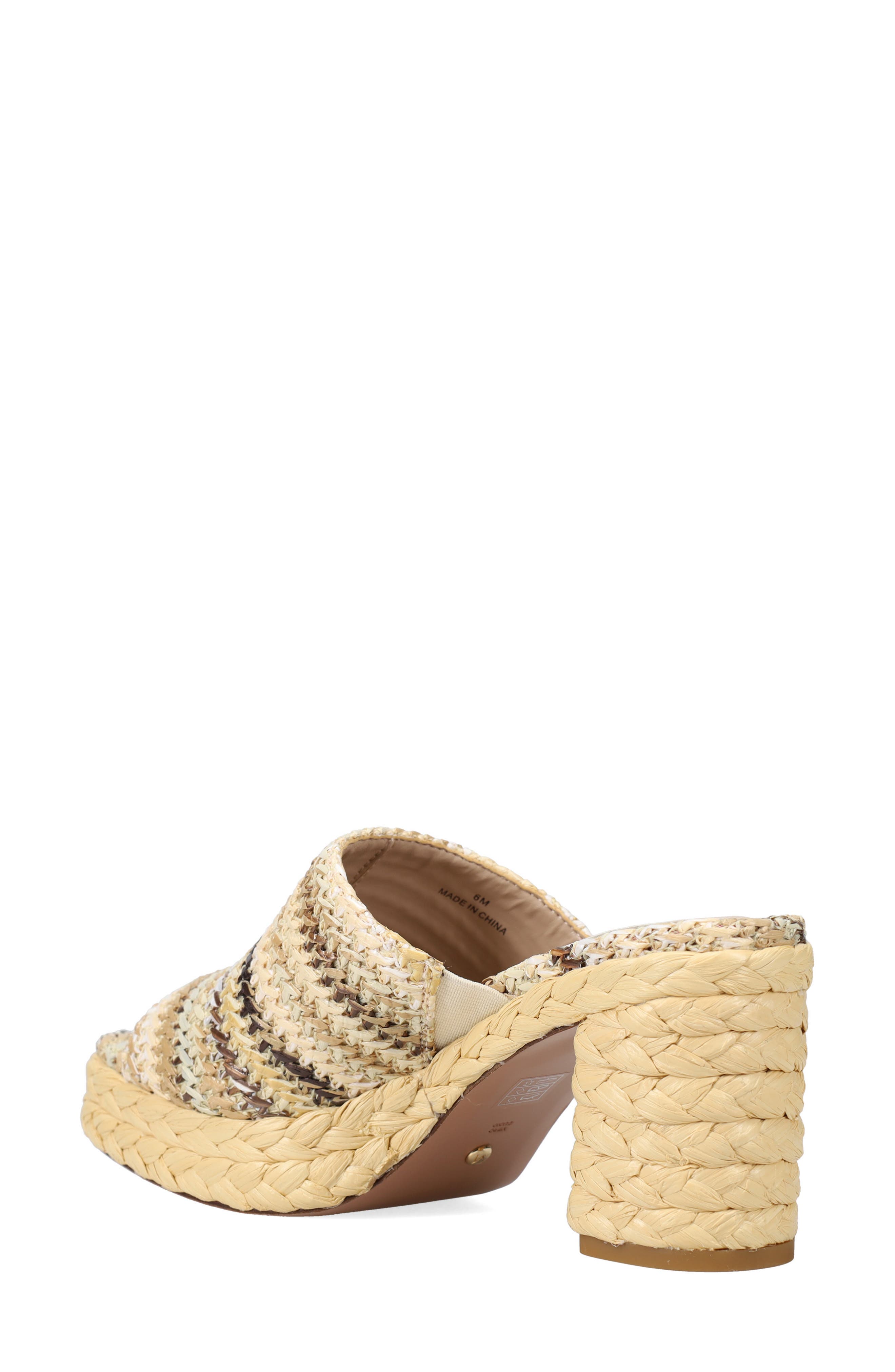 Pelle Moda Capree Espadrille Platform Slide Sandal, Alternate, color, Natural