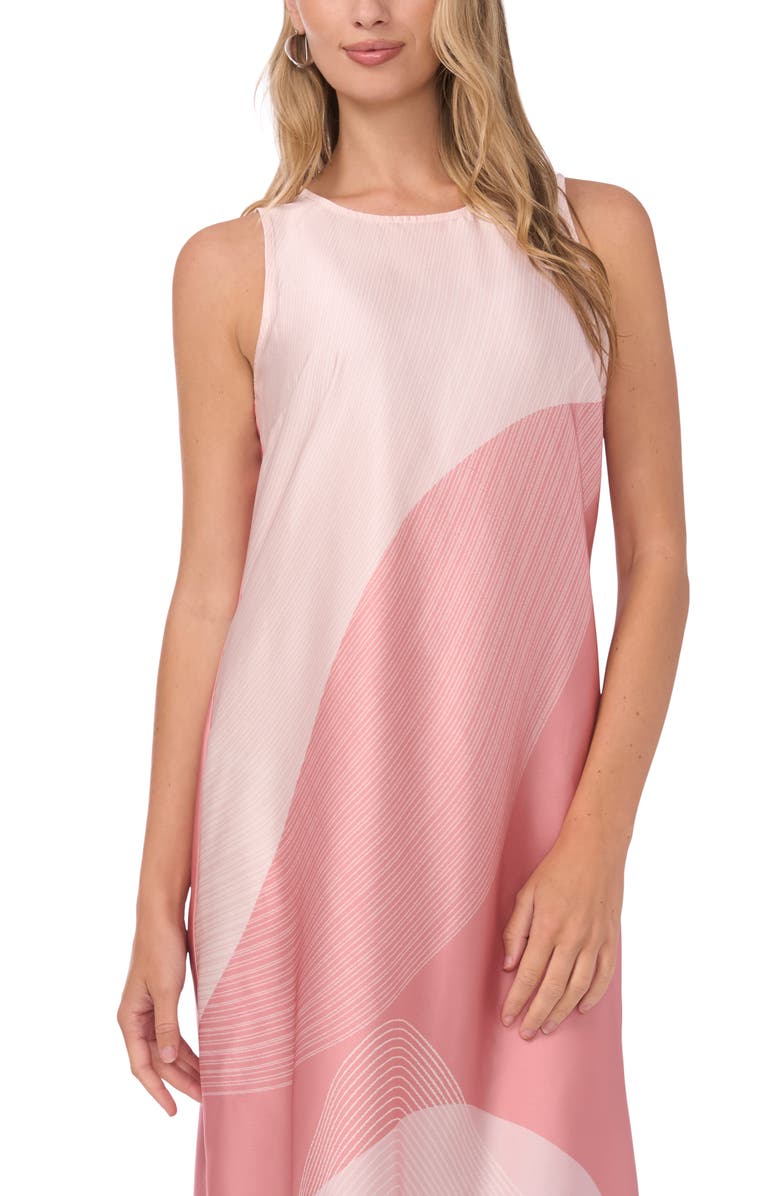 Vince Camuto Crewneck Satin Tank Dress, Alternate, color,