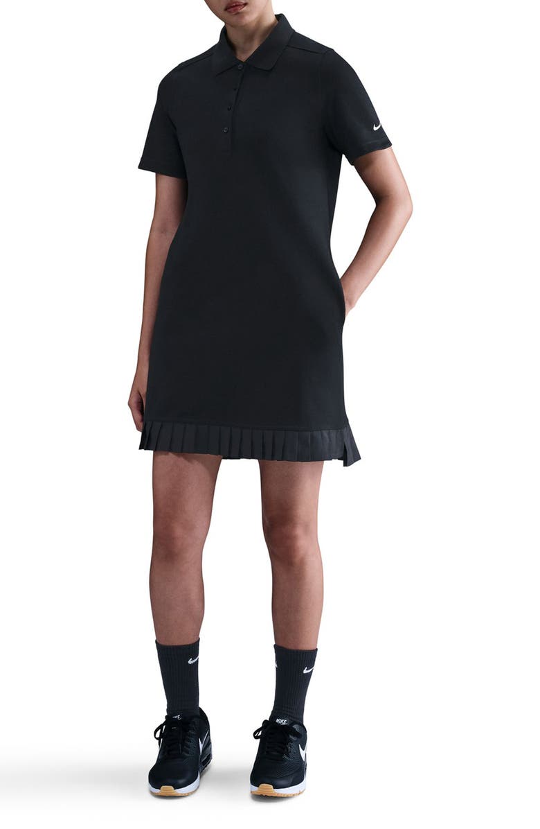 Nike Dri-FIT Polo Golf Dress, Main, color, Black/Sail