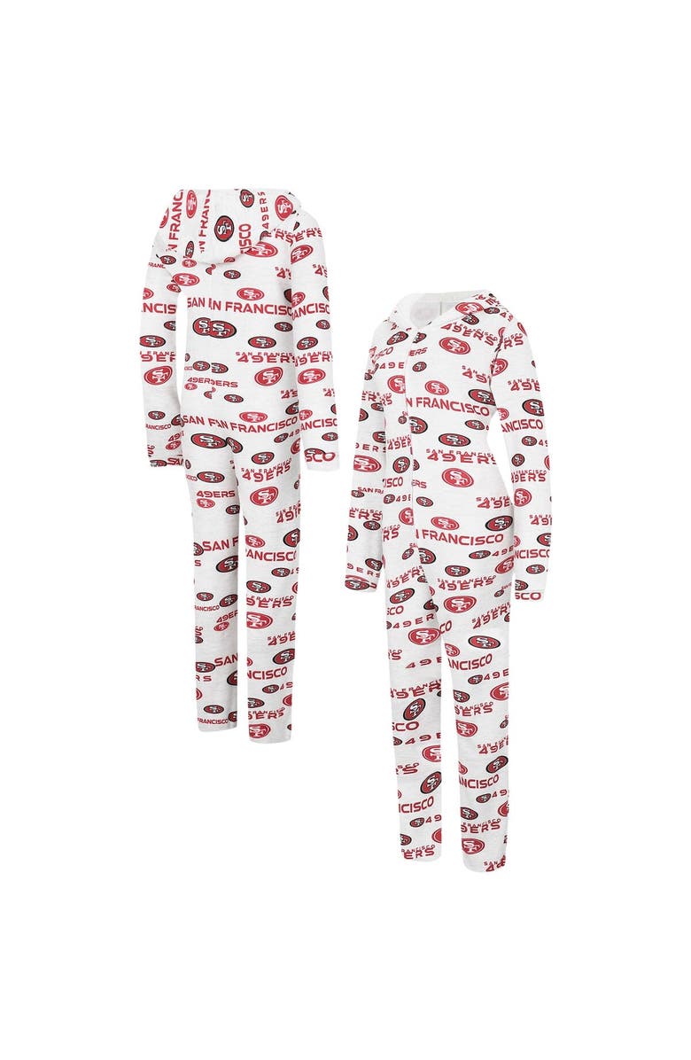 CONCEPTS SPORT Women's Concepts Sport  Cream San Francisco 49ers Docket Hoodie Full-Zip Union Suit, Main, color, 