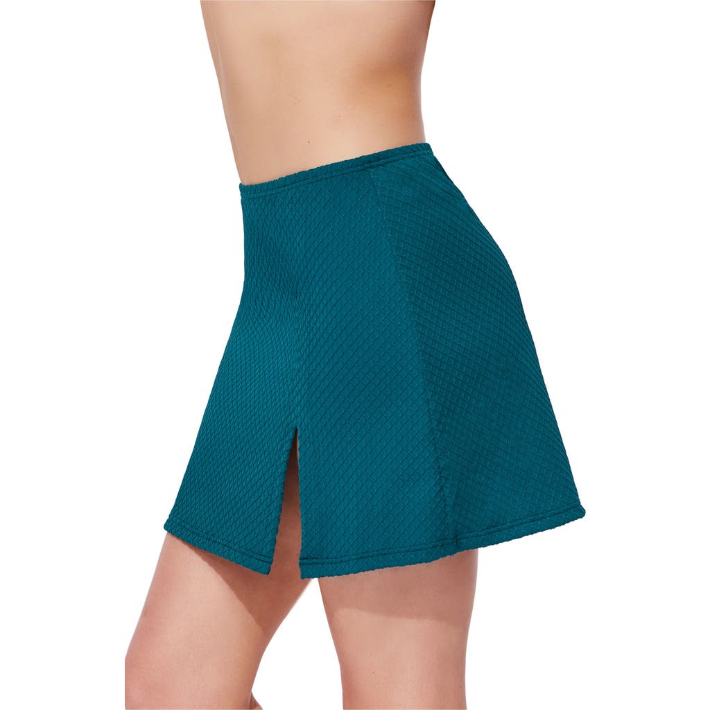 Gottex St. Tropez Textured Pull-on Skirt Cover-up In Blue