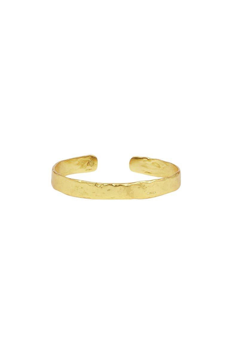 Dela Textured Cuff Bracelet, Main, color, Brass