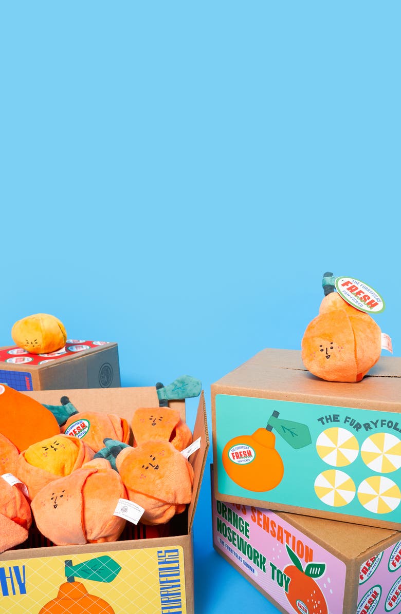 the furryfolks Orange Nosework Toy, Alternate, color, Orange