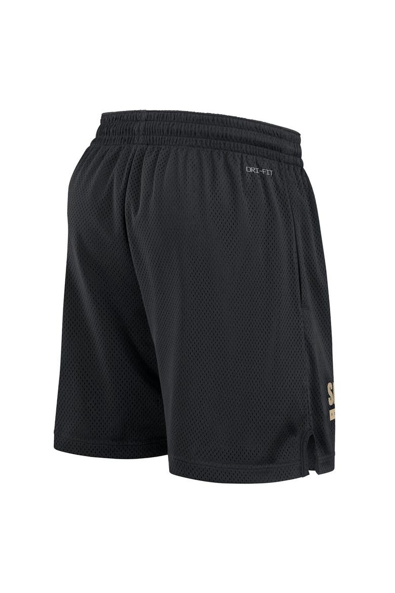 Men's Nike Black New Orleans Saints 2024 Sideline Performance Mesh Shorts, Alternate, color, Black