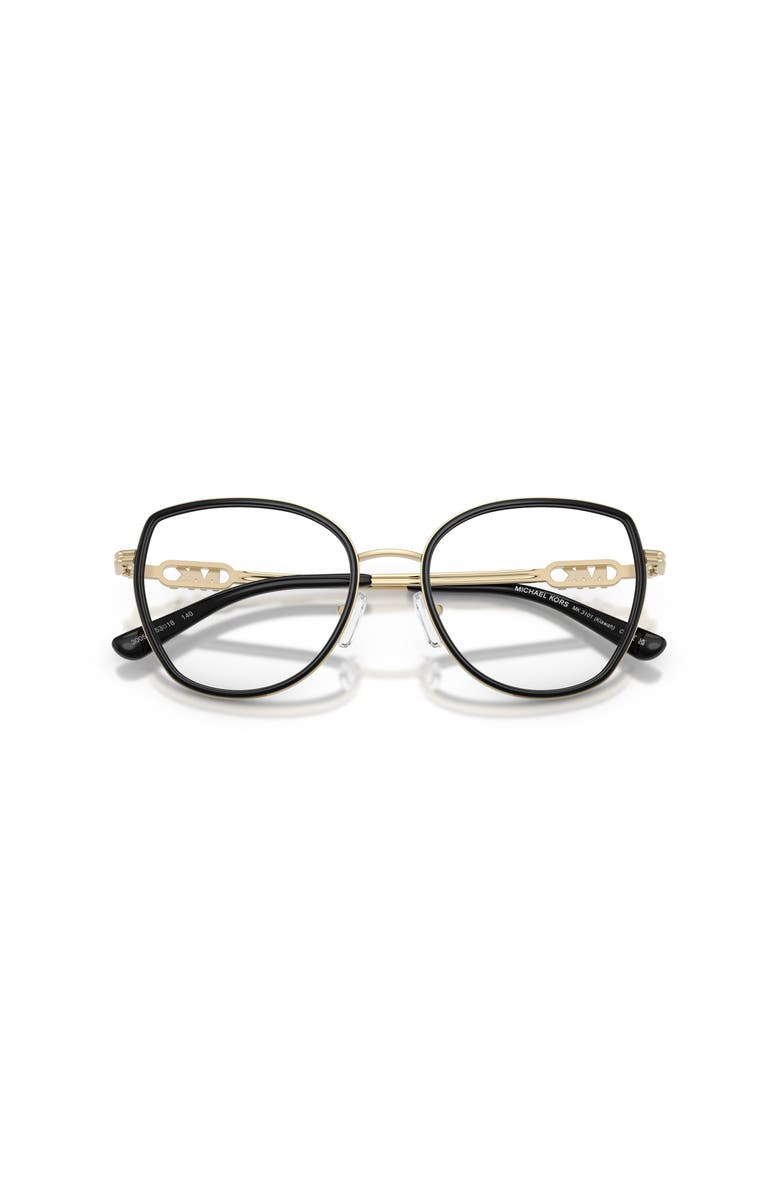 Michael Kors 53mm Round optical glasses, Alternate, color, Black
