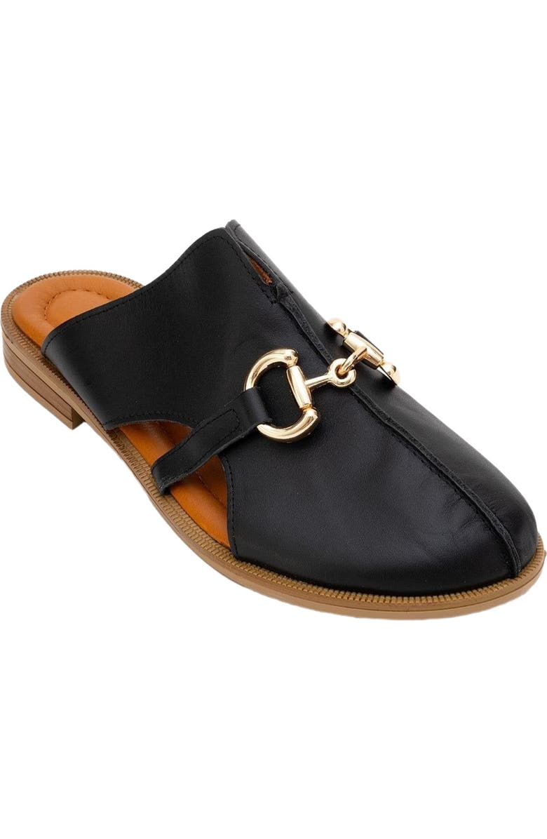 Forever & Always Shoes Favor Leather Mules, Alternate, color, Black Leather