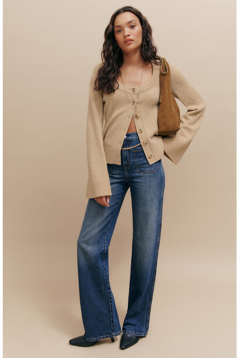 Alyssa High Waist Wide Leg Jeans, Alternate, color, MELLUSINE
