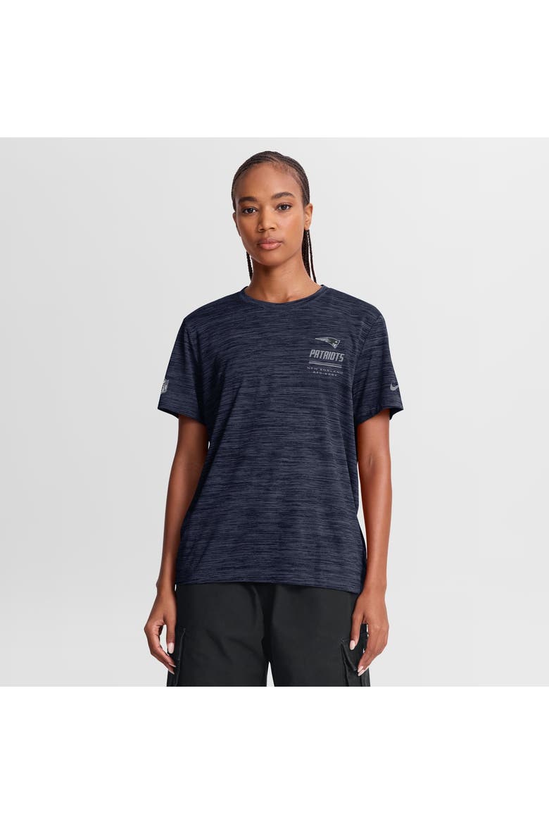 Women's Nike Navy New England Patriots Sideline Velocity Dri-FIT T-Shirt, Main, color, Navy