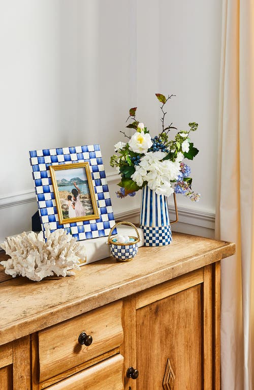 Mackenzie-childs Mackenzie Childs Royal Check Enameled Steel 5 X 7-inch Picture Frame