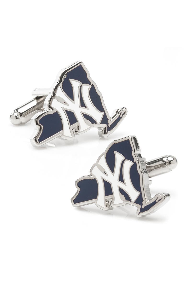 New York Yankees Cuff Links, Main, color, NEW YORK YANKEES STATE SHAPED