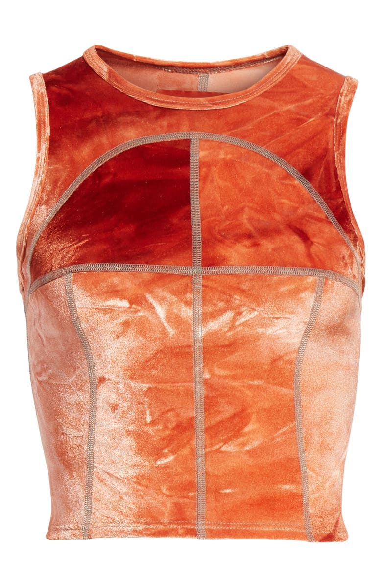 Eckhaus Latta Shiny Velour Fitted Tank, Alternate, color, 