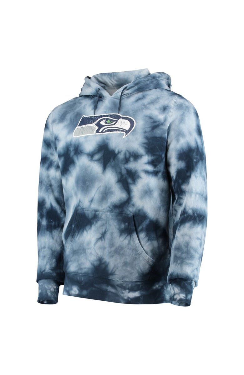 New Era Men's New Era College Navy Seattle Seahawks Tie-Dye Pullover Hoodie, Alternate, color, 