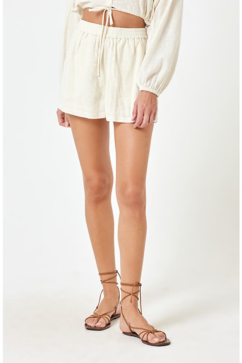 Bora Cotton Cover-Up Shorts, Main, color, CREAM