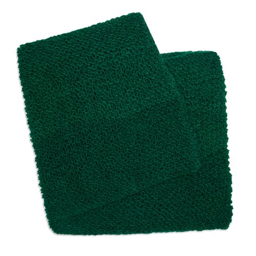 Feelgoodz Artisan Woven Karuna Infinity 100% Wool Scarf In Green