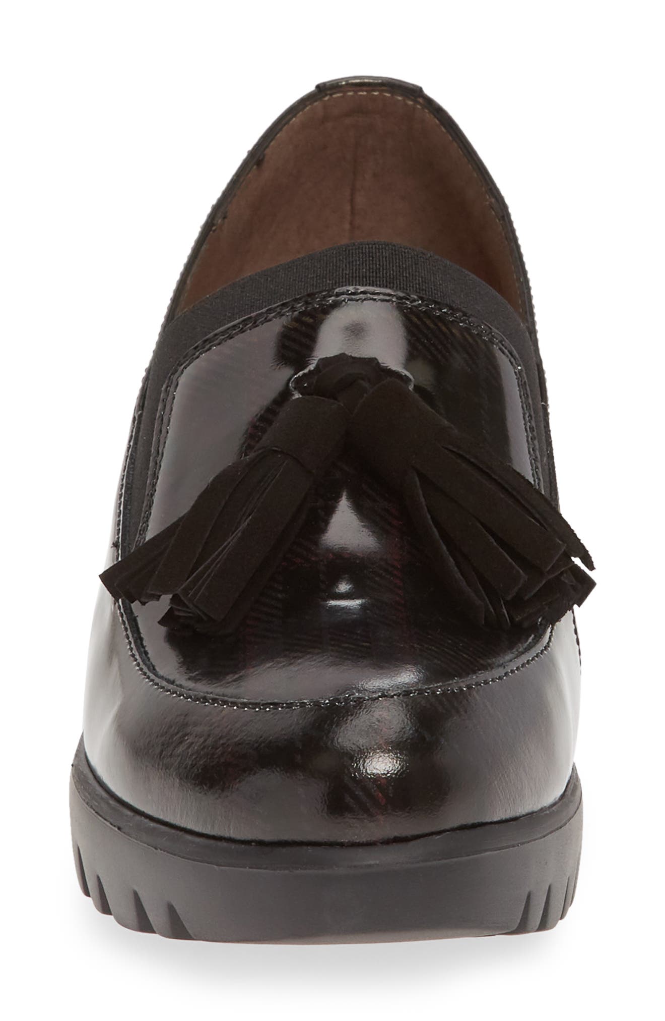 C-3342-L Tassel Wedge Loafer, Alternate, color, TARTAN PRINTED LEATHER