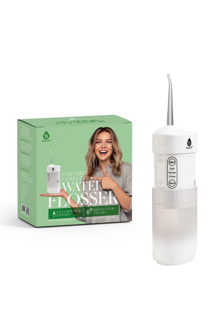 Portable USB Rechargeable Collapsible Water Flosser, Alternate, color, Multicolor