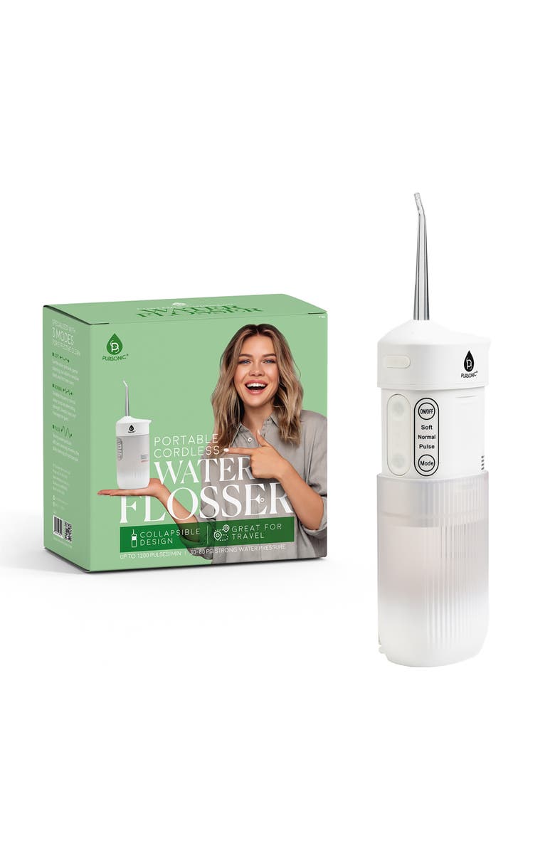 PURSONIC Portable USB Rechargeable Collapsible Water Flosser, Alternate, color, Multicolor