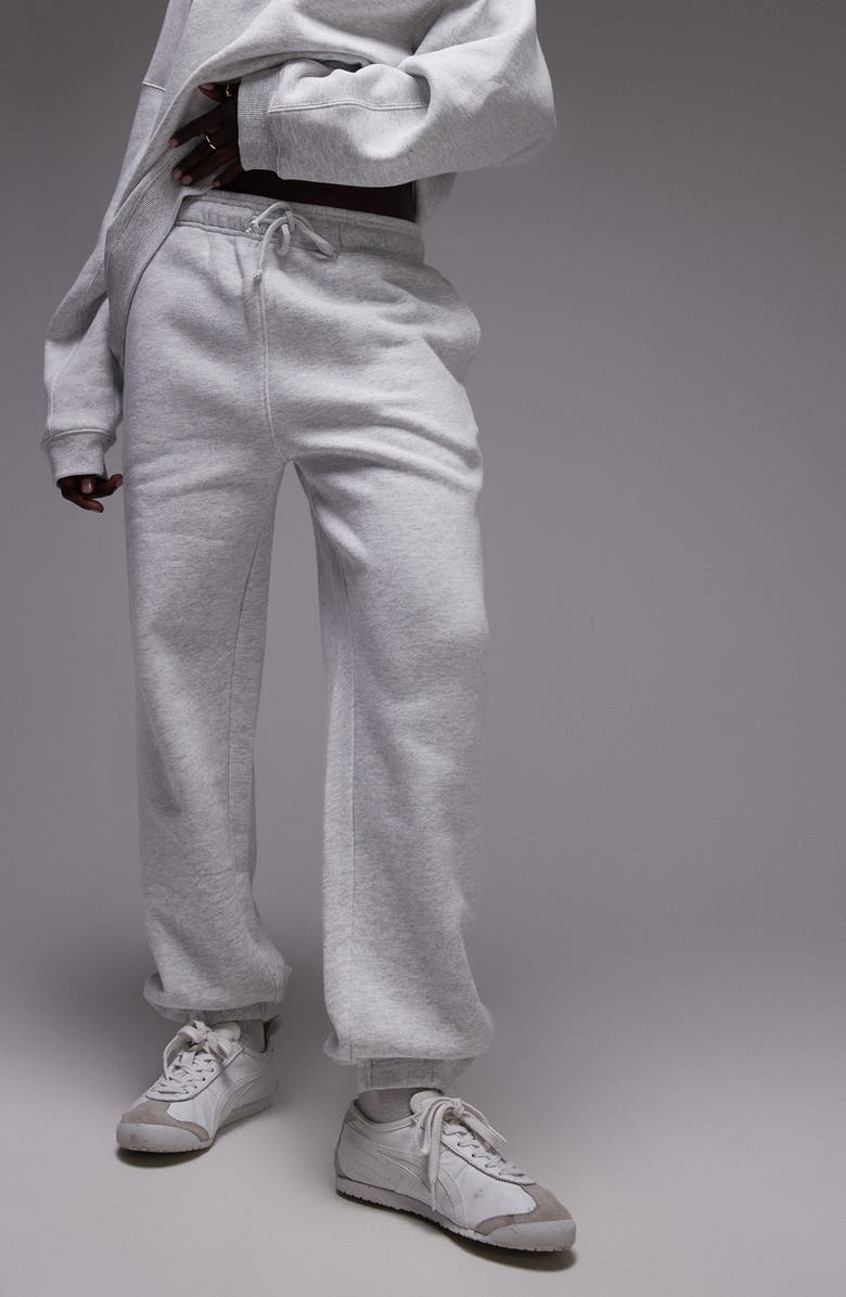 Topshop Cotton Blend Joggers, Main, color, Grey