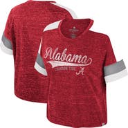 COLOSSEUM Women's Colosseum Crimson Alabama Crimson Tide Color Block Scoop Neck T-Shirt
