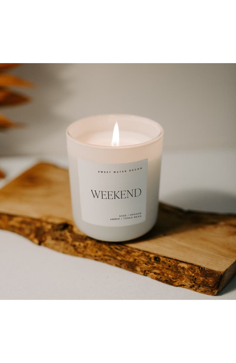 SWEET WATER DECOR 15oz Matte Jar Candle - Woods & Earthy Scents, Alternate, color, Weekend