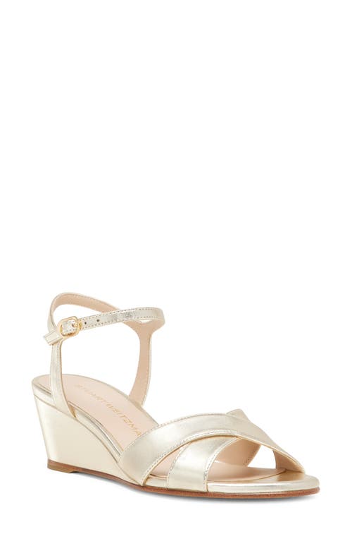 STUART WEITZMAN STUART WEITZMAN DAYNA ANKLE STRAP WEDGE SANDAL 