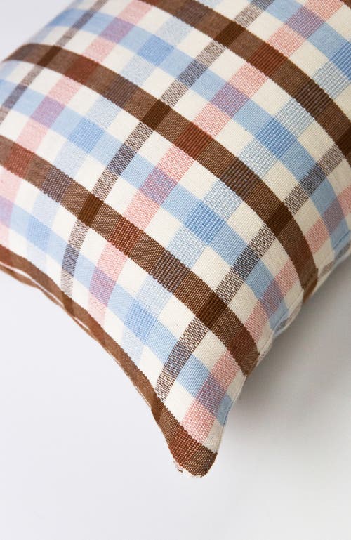 ARCHIVE NEW YORK ARCHIVE NEW YORK HANDWOVEN CLASSIC PLAID SQUARE COTTON THROW PILLOW