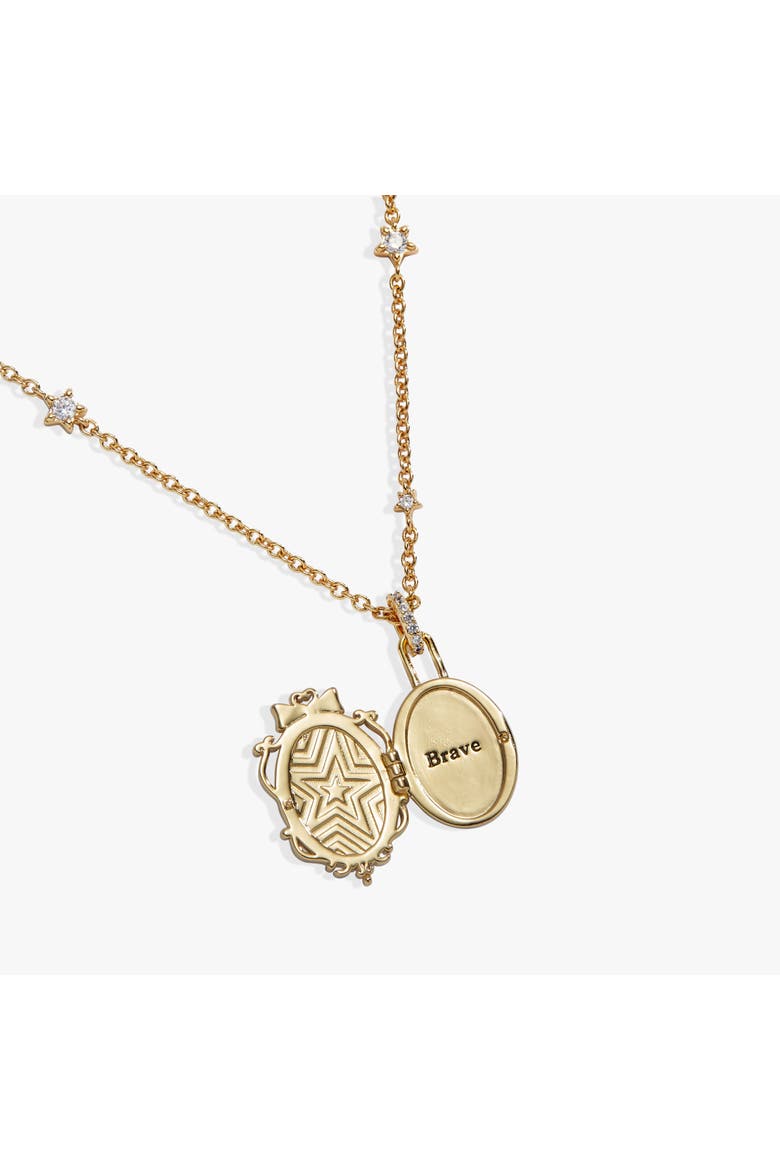 American Girl® Kirsten 'Brave' Locket Necklace, Alternate, color, Gold