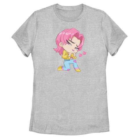 Women's KPop Demon Hunters Chibi Romance Heart  Graphic T-Shirt