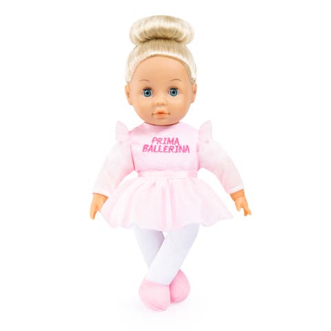 Bayer Prima Ballerina Doll - 13" Pink Tutu Dress - Plays 2 Classic Ballet Music Songs, Soft Body, Open/Closes Eyes, Blonde