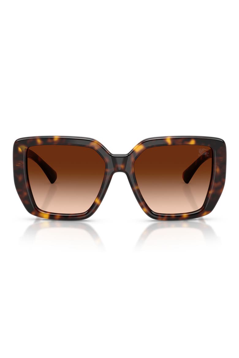 54mm Square Sunglasses, Main, color, DARK HAVANA / BROWN GRADIENT