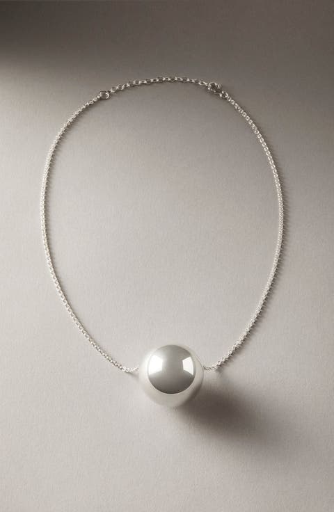Sphere Necklace Silver