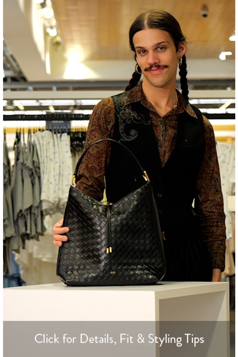 Aria Woven Faux Leather Shoulder Bag video