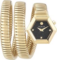 PHILIPP PLEIN $nake Hexagon Spiral Bracelet Watch, 24mm