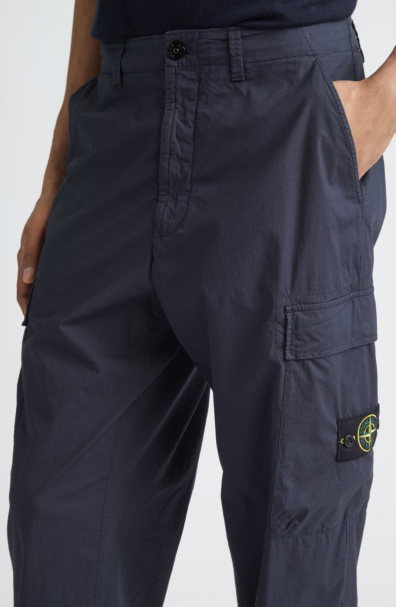 Stone Island Cotton Stretch Cargo Pants, Alternate, color, Navy Blue