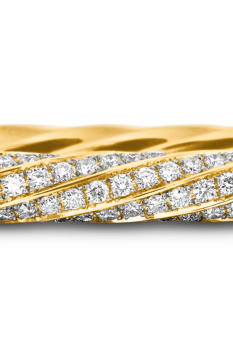 David Yurman Pavé Diamond Cable Edge<sup>™</sup> Bracelet, Alternate, color, 18K Gold Recycled